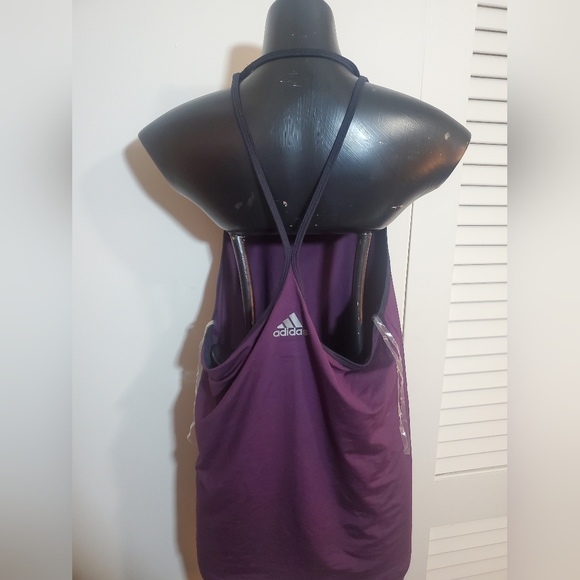 Adidas plum & black strappy tank - Picture 3 of 5